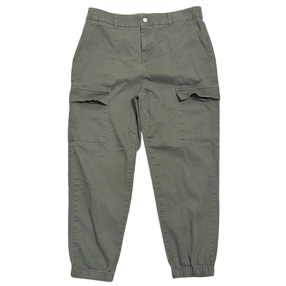 Halara Womens XL Olive Green High Waisted Utility Cargo Jogger Pants Stretchy